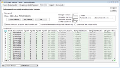 ExtendSim Scenario Manager